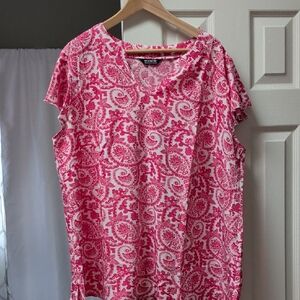 BloomChic Pink and White Paisley Top